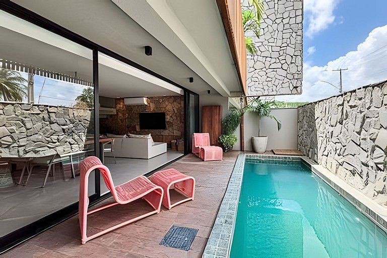 Casa con 3 suites, piscina e hidromasaje para hasta 9 person