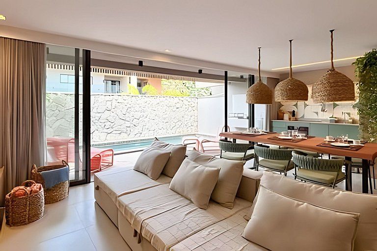 Casa con 3 suites, piscina e hidromasaje para hasta 9 person