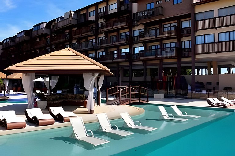 Apartamento Cond Pé na Areia com Varanda by MME