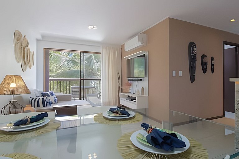 Beachfront Apartment in a Condo with Balcony by MME