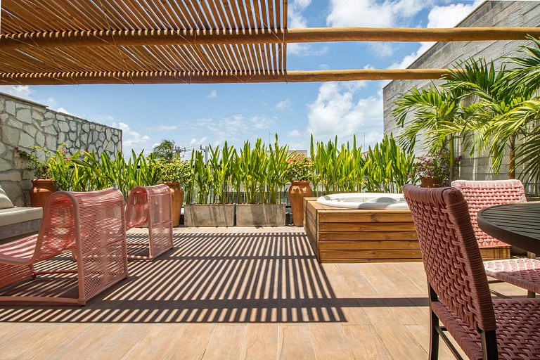 Triplex con 3 suites, piscina e hidromasaje para hasta 12 pe