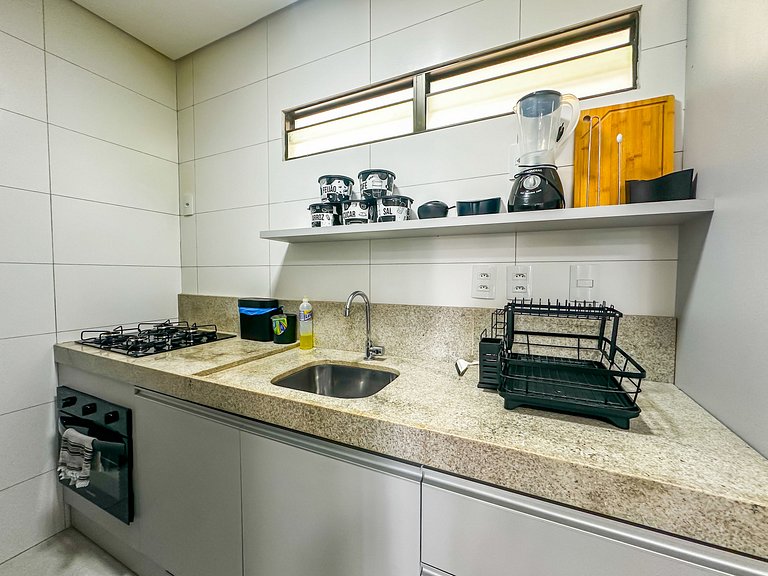 Apartamento a pie de playa en resort con piscina privada por