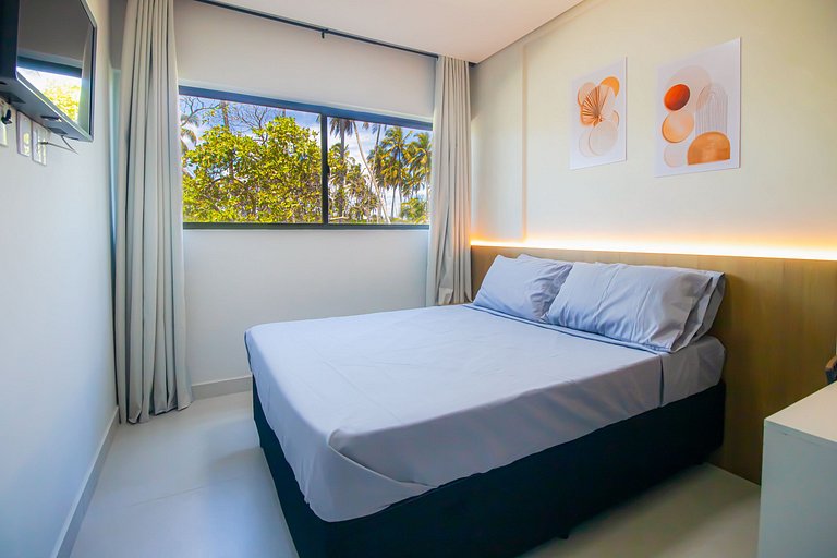 Apartamento a pie de playa en resort con piscina privada por